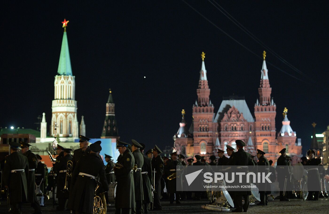 Moscow. Rehearsal for parade marking 70th anniversary of victory in the Great Patriotic War