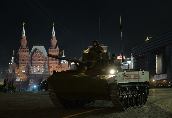 Moscow. Rehearsal for parade marking 70th anniversary of victory in the Great Patriotic War
