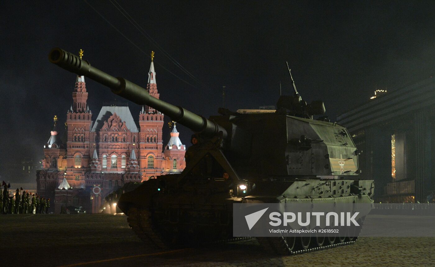 Moscow. Rehearsal for parade marking 70th anniversary of victory in the Great Patriotic War