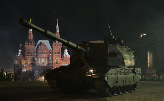 Moscow. Rehearsal for parade marking 70th anniversary of victory in the Great Patriotic War