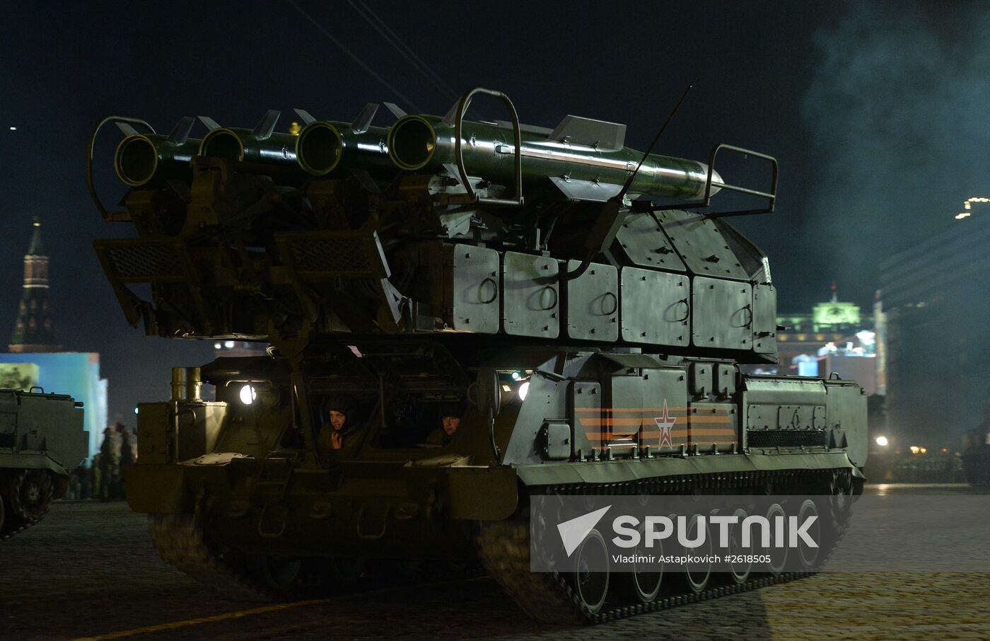 Moscow. Rehearsal for parade marking 70th anniversary of victory in the Great Patriotic War