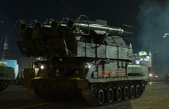 Moscow. Rehearsal for parade marking 70th anniversary of victory in the Great Patriotic War
