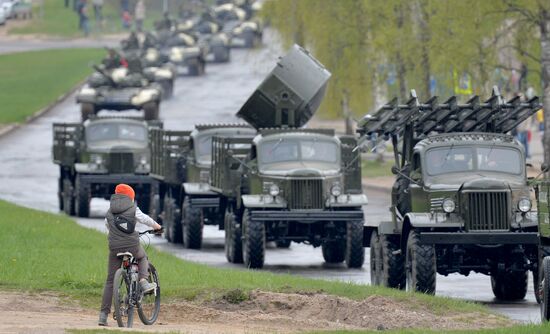 Rehearsal for parade marking 70th anniversary of victory in the Great Patriotic War