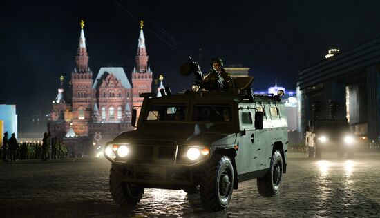 Moscow. Rehearsal for parade marking 70th anniversary of victory in the Great Patriotic War