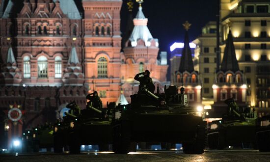 Moscow. Rehearsal for parade marking 70th anniversary of victory in the Great Patriotic War