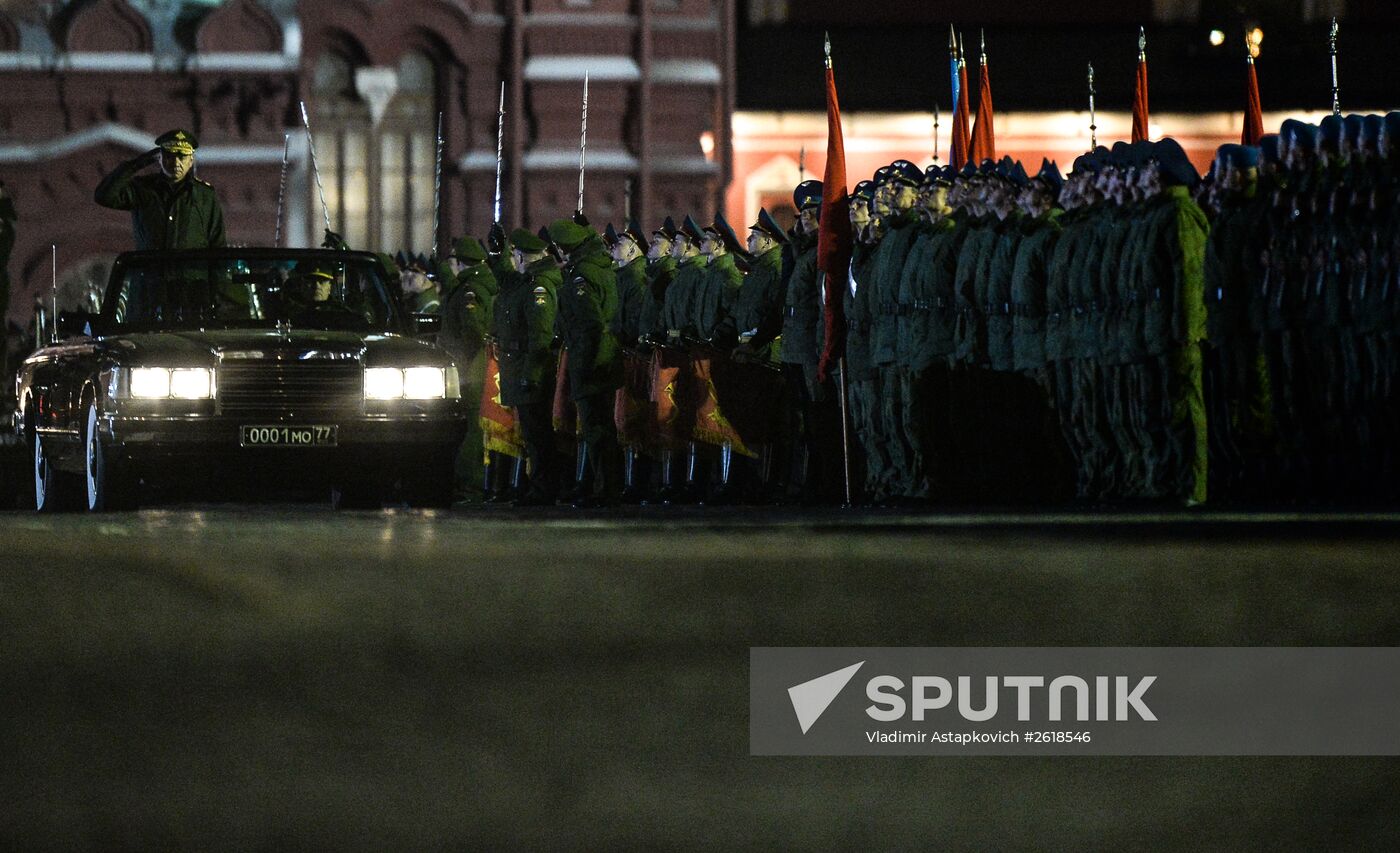 Moscow. Rehearsal for parade marking 70th anniversary of victory in the Great Patriotic War