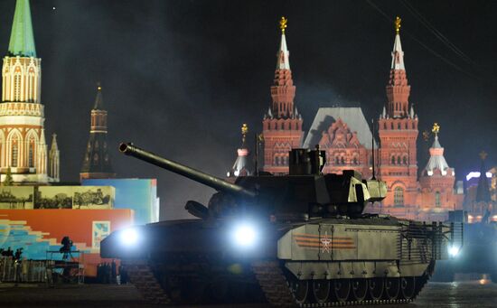 Moscow. Rehearsal for parade marking 70th anniversary of victory in the Great Patriotic War