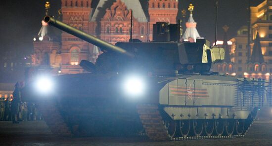 Moscow. Rehearsal for parade marking 70th anniversary of victory in the Great Patriotic War