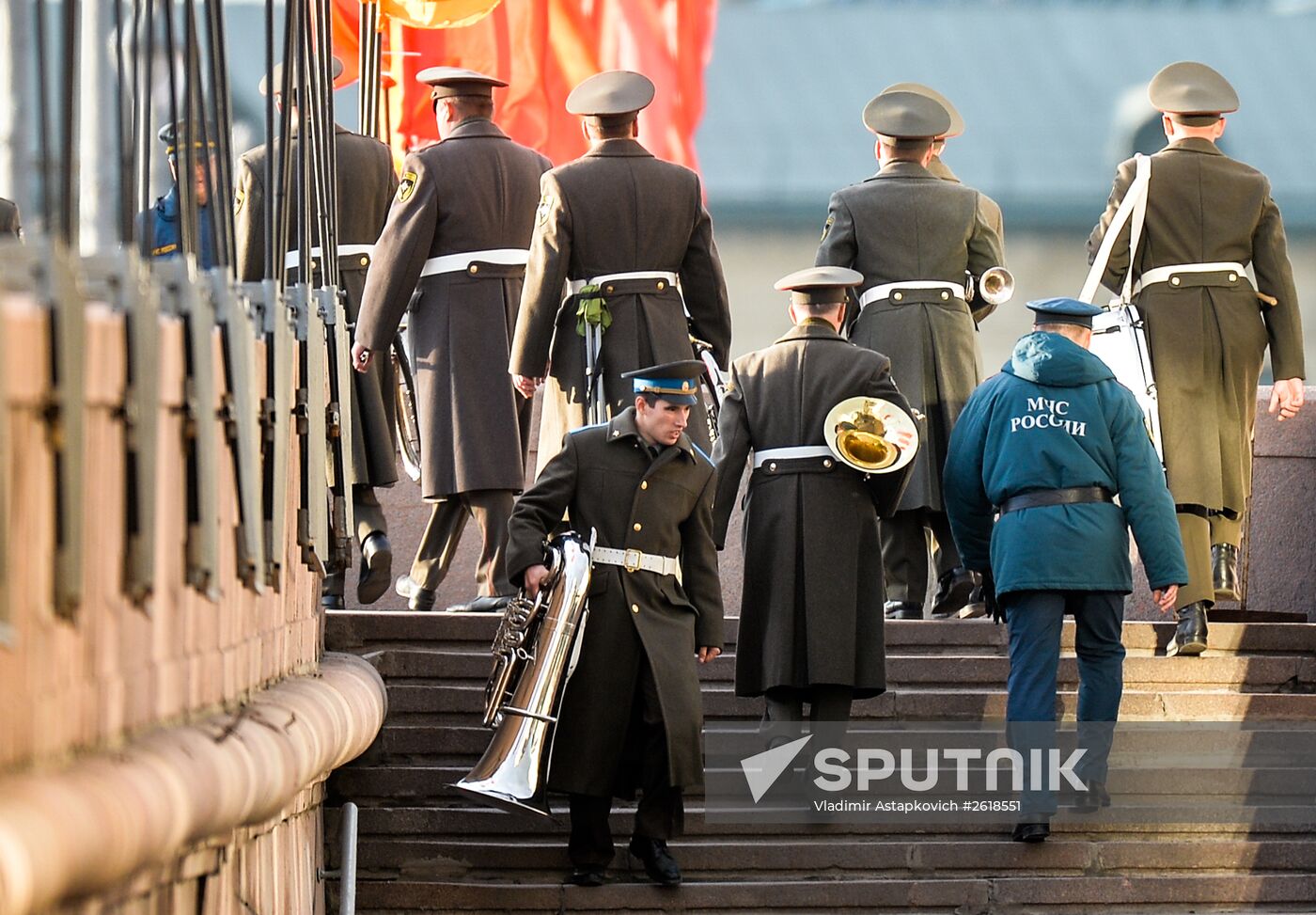 Moscow. Rehearsal for parade marking 70th anniversary of victory in the Great Patriotic War