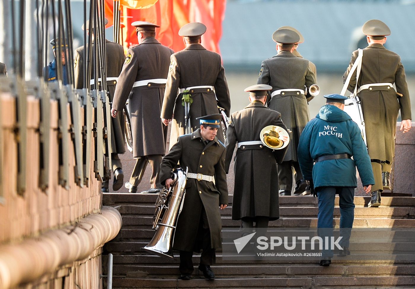 Moscow. Rehearsal for parade marking 70th anniversary of victory in the Great Patriotic War