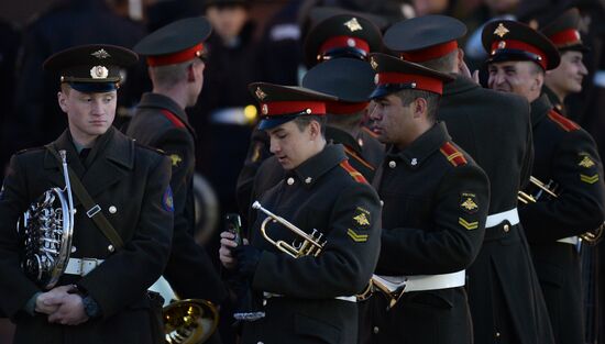 Moscow. Rehearsal for parade marking 70th anniversary of victory in the Great Patriotic War