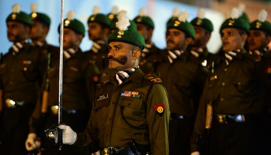 Moscow. Rehearsal for parade marking 70th anniversary of victory in the Great Patriotic War