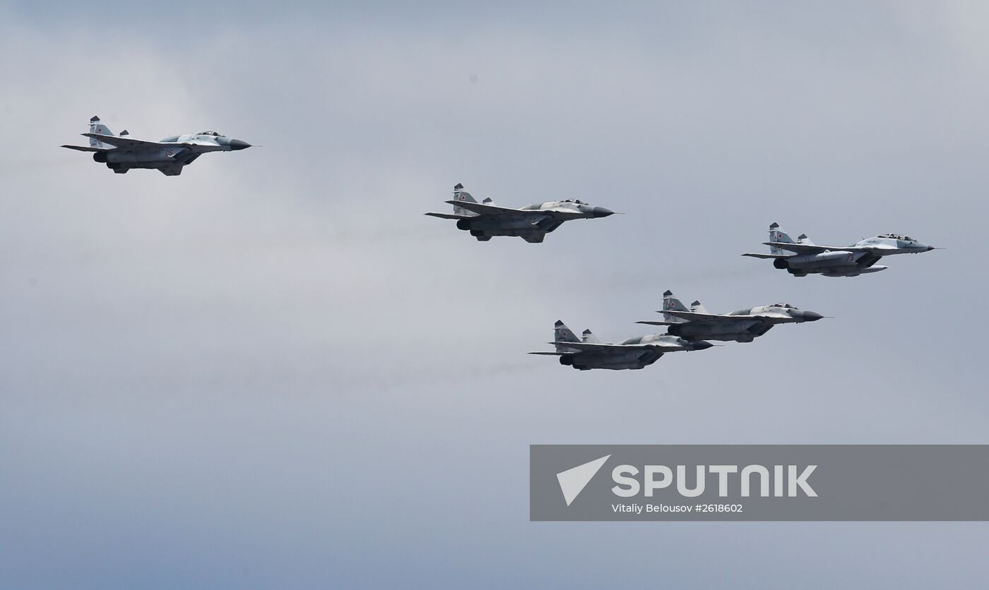 Rehearsal of military parade to mark 70 anniversary of Victory in 1941-1945 Great Patriotic War