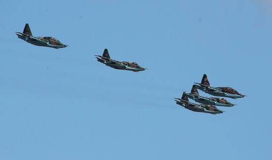 Rehearsal of military parade to mark 70 anniversary of Victory in 1941-1945 Great Patriotic War