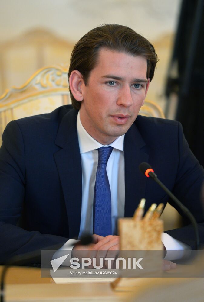Russian and Austrian Foreign Ministers Sergei Lavrov and Sebastian Kurz