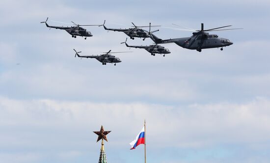 Rehearsal of military parade in Moscow to mark 70th anniversary of Victory in 1941-1945 Great Patriotic War