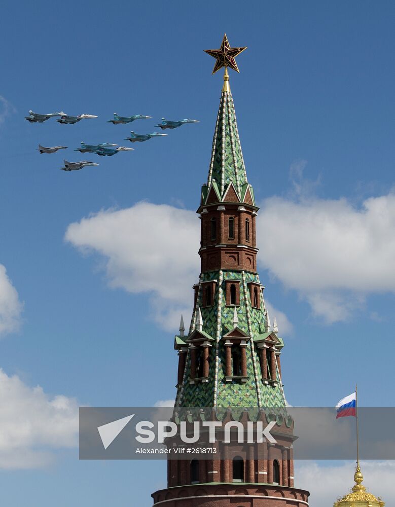 Rehearsal of military parade to mark 70th anniversary of Victory in 1941-1945 Great Patriotic War