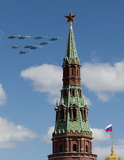 Rehearsal of military parade to mark 70th anniversary of Victory in 1941-1945 Great Patriotic War