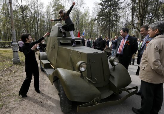 "Celebrating the Victory" patriotic action in St Petersburg