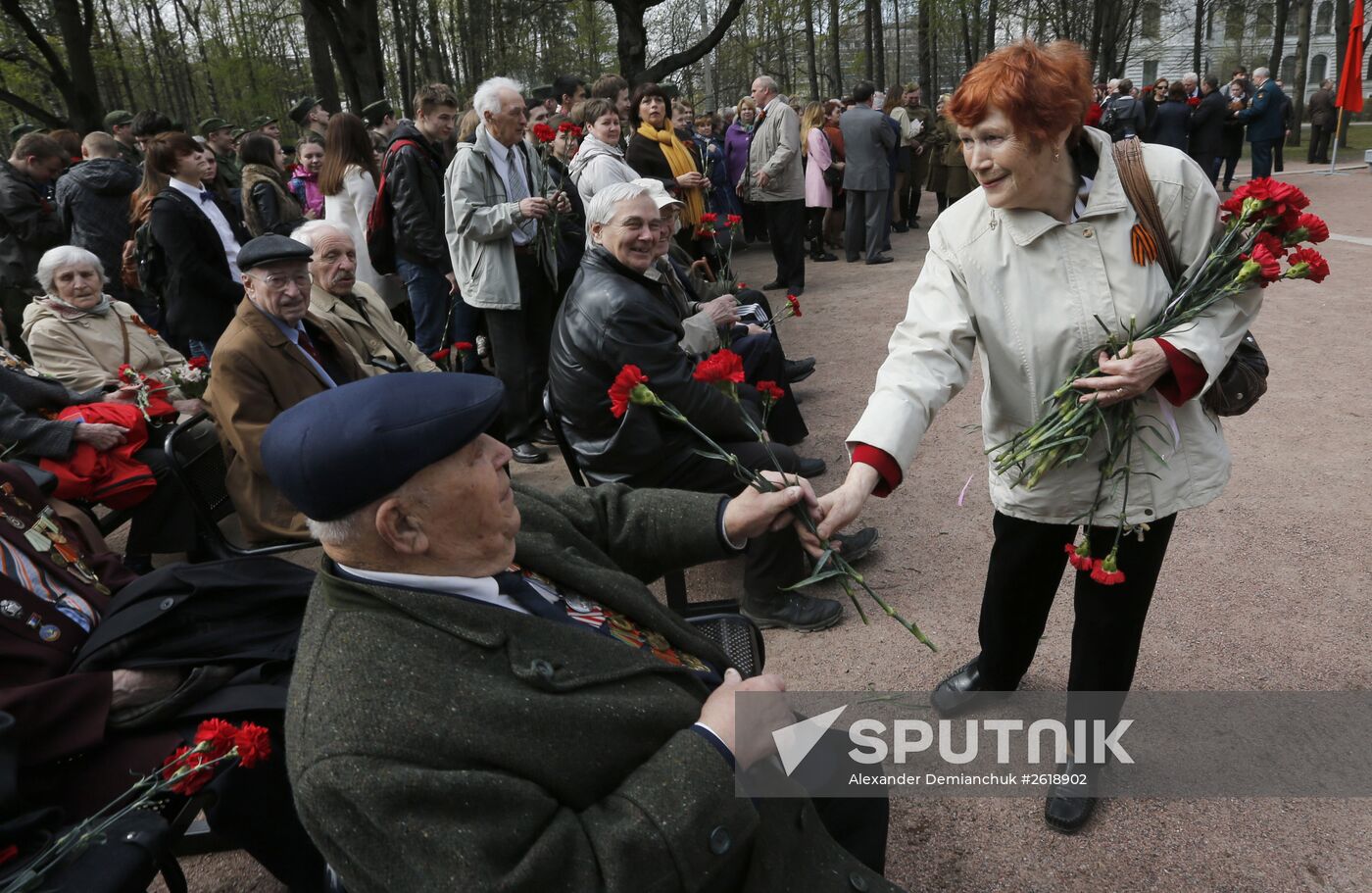 "Celebrating the Victory" patriotic action in St Petersburg