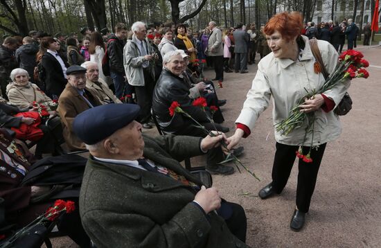 "Celebrating the Victory" patriotic action in St Petersburg