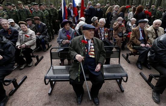 "Celebrating the Victory" patriotic action in St Petersburg