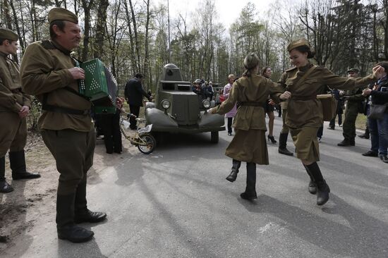 "Celebrating the Victory" patriotic action in St Petersburg