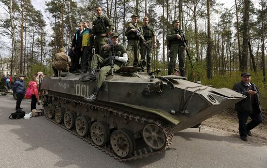 "Celebrating the Victory" patriotic action in St Petersburg