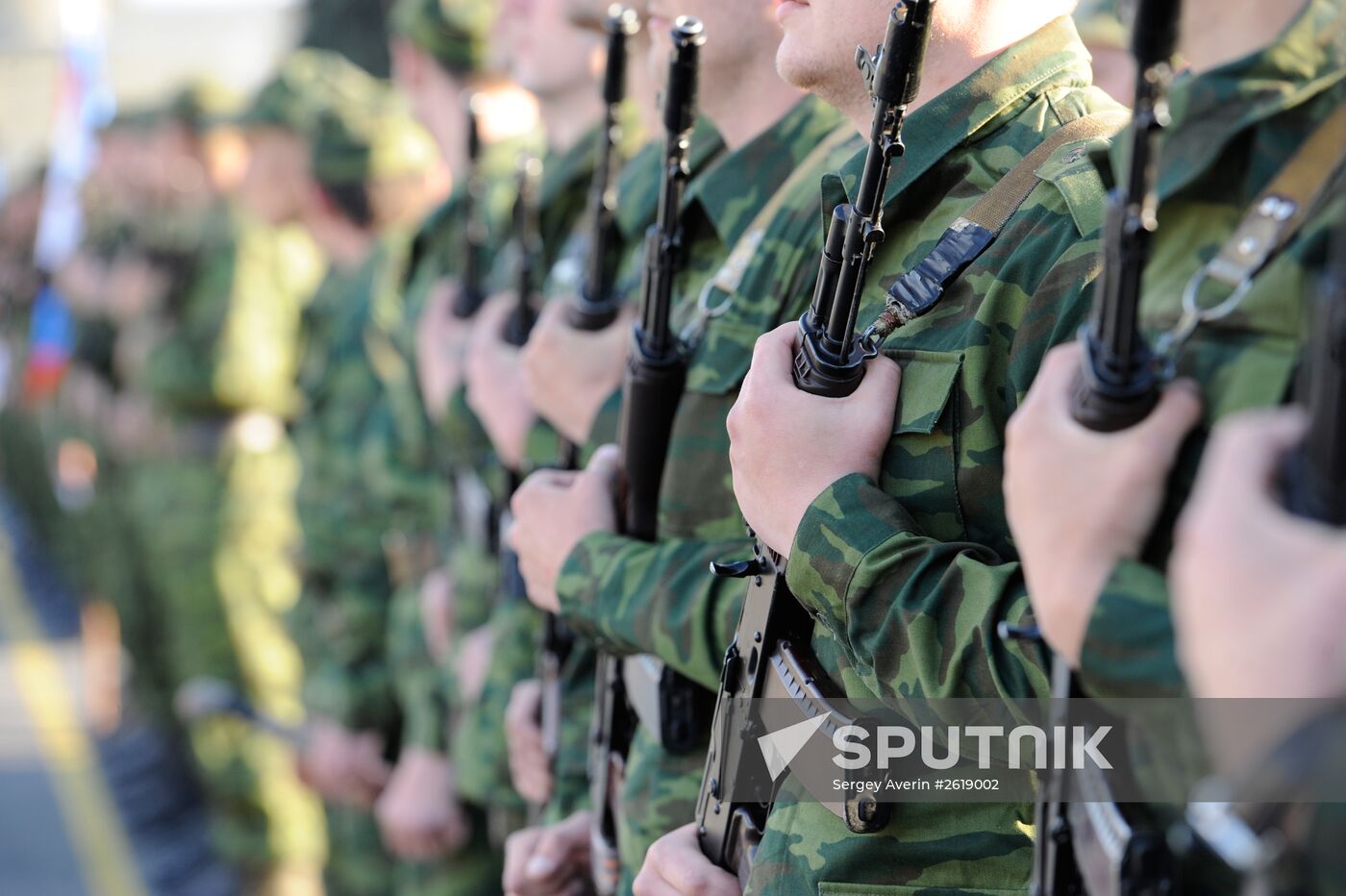 Victory Day parade rehearsal in Donetsk