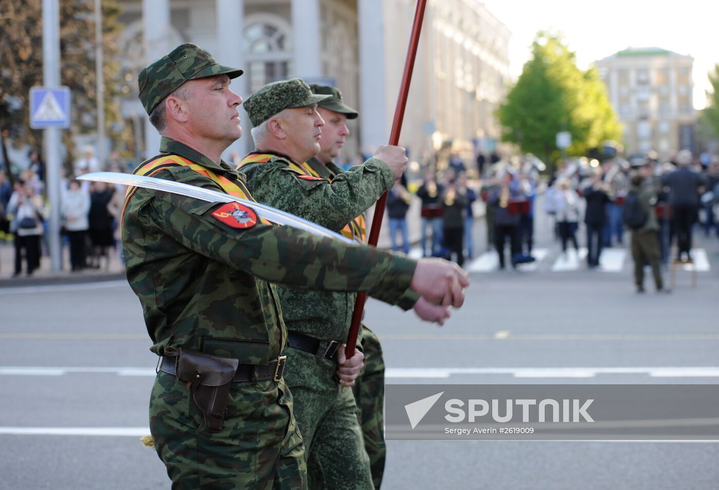 Victory Day parade rehearsal in Donetsk