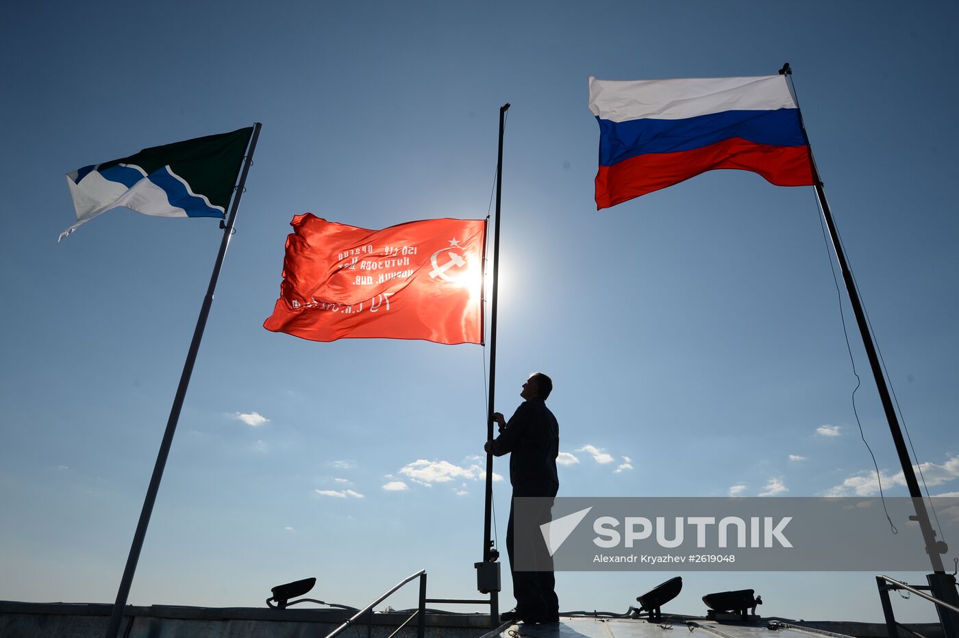 Victory Day parade rehearsal in Novosibirsk