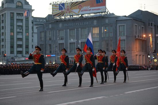 Victory Day parade rehearsal in Novosibirsk