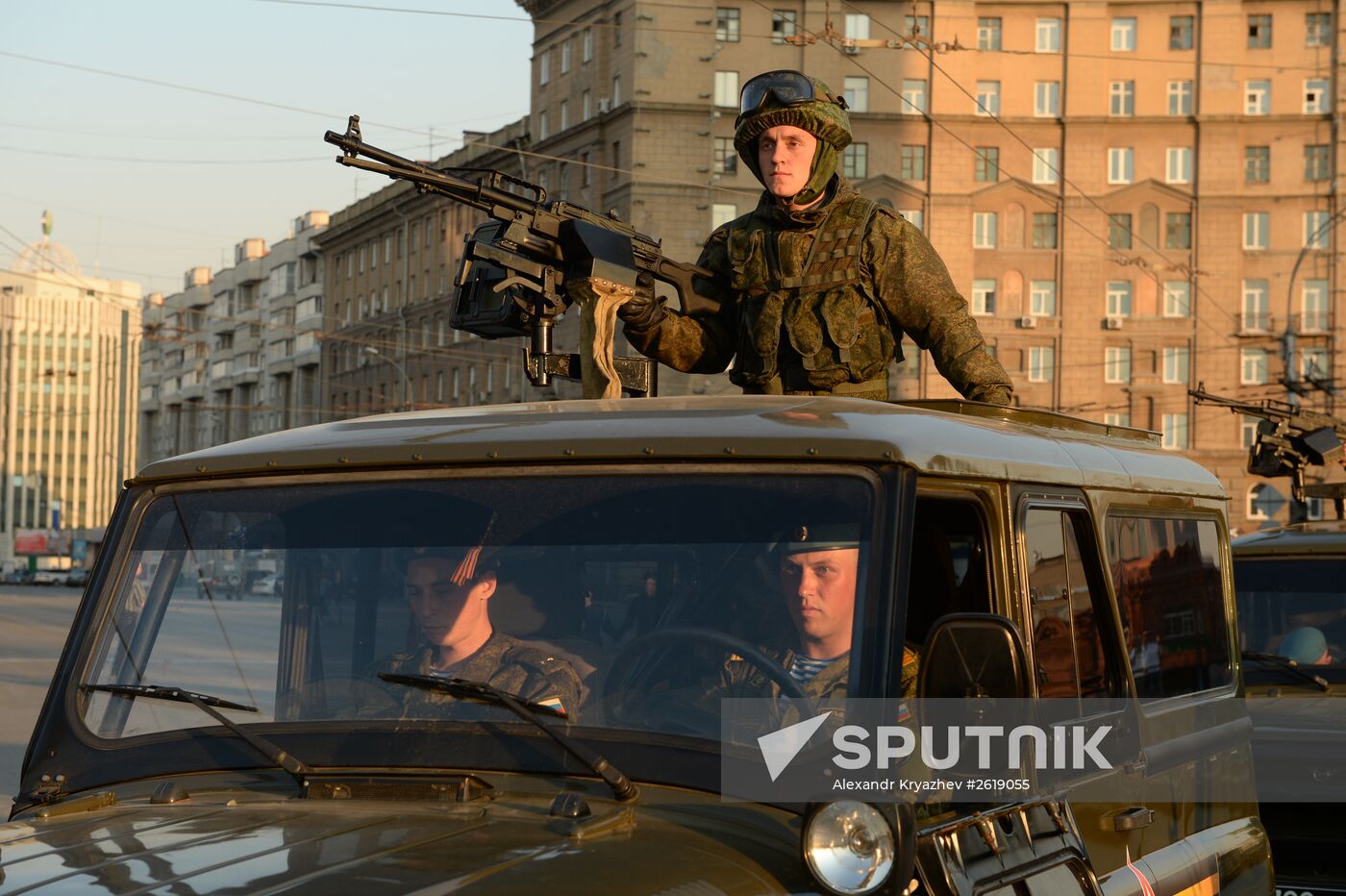 Victory Day parade rehearsal in Novosibirsk