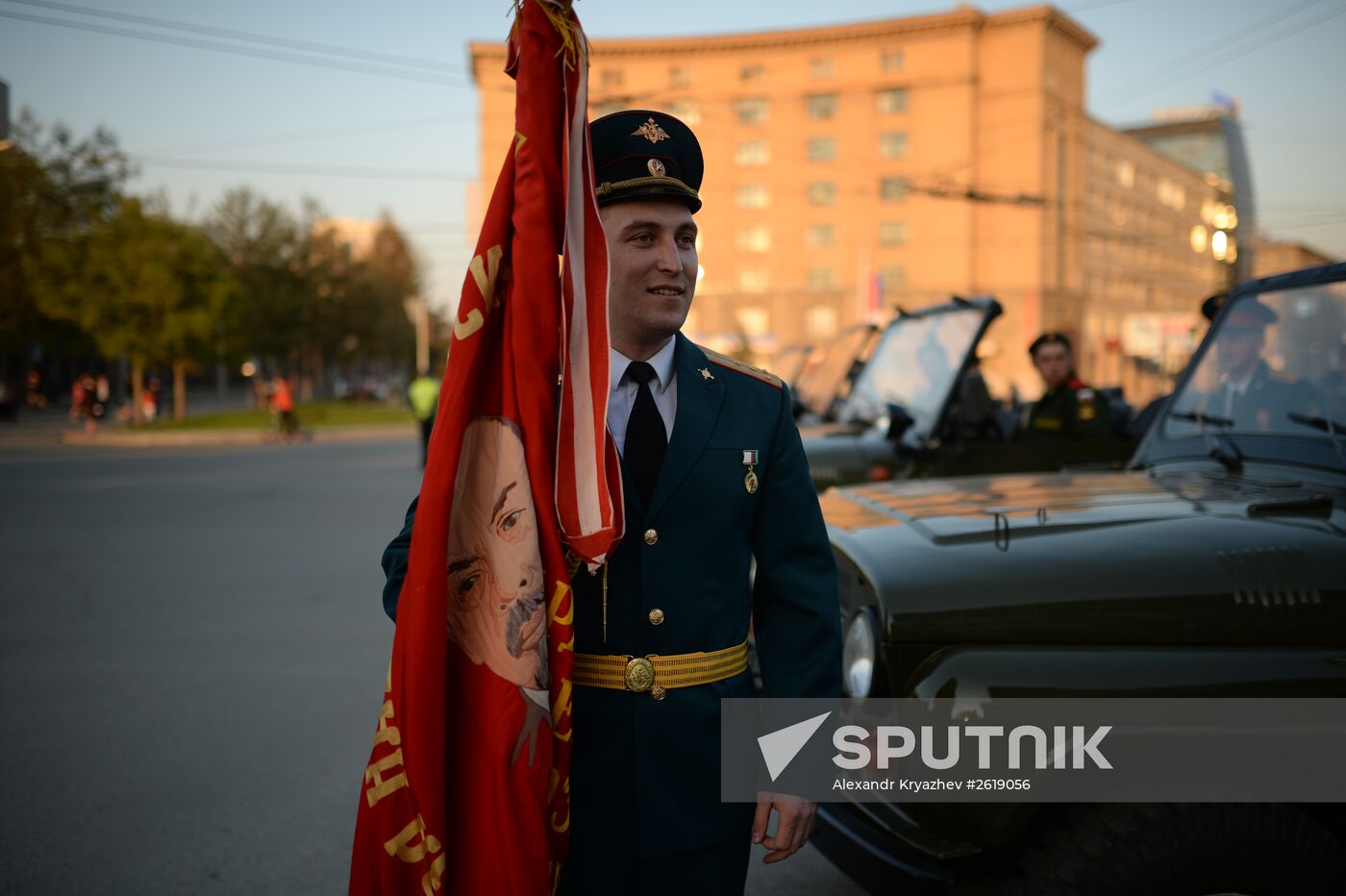 Victory Day parade rehearsal in Novosibirsk