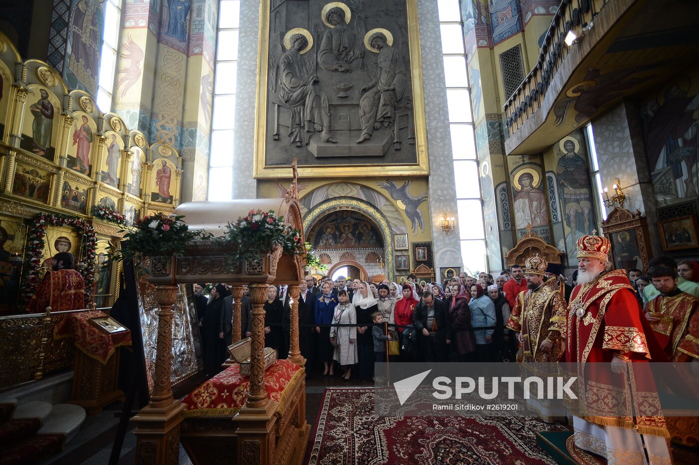 Patriarch holds service in honor of Saint George the Martyr