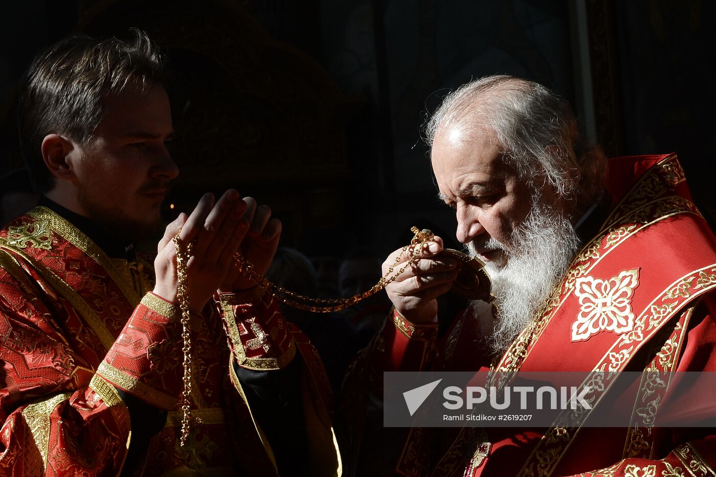 Patriarch holds service in honor of Saint George the Martyr