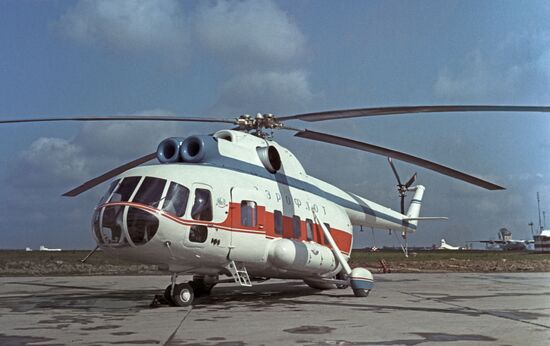 A Mil Mi-8 Hip helicopter