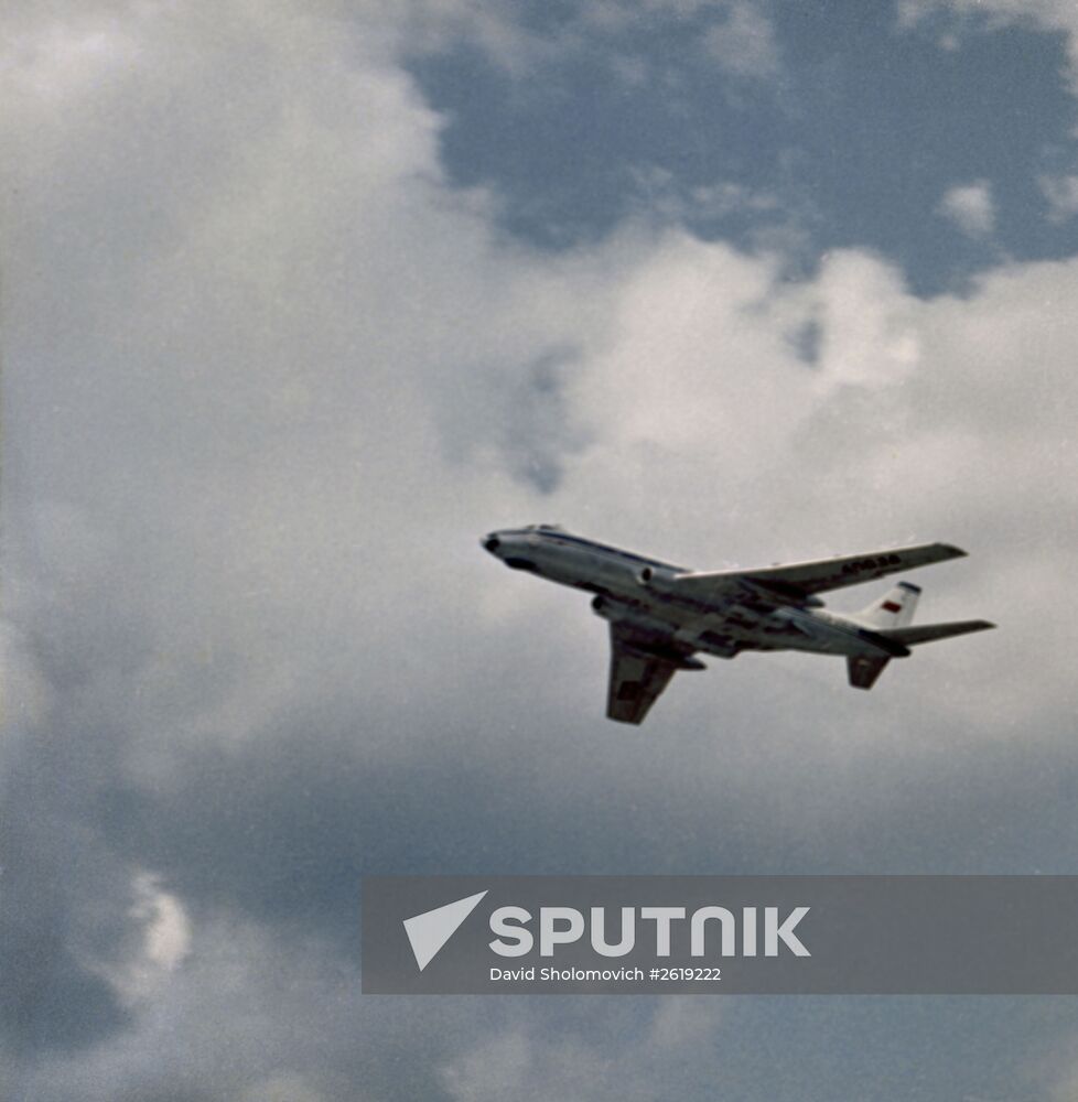 A Tupolev Tu-124 Cookpot airliner