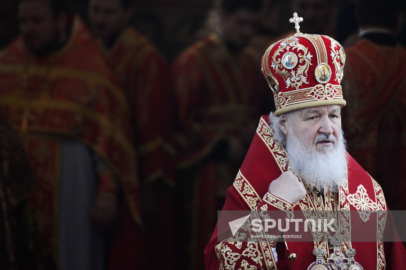 Patriarch holds service in honor of Saint George the Martyr