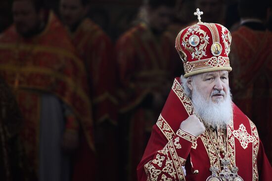 Patriarch holds service in honor of Saint George the Martyr