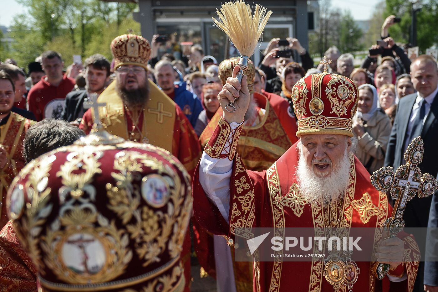 Patriarch holds service in honor of Saint George the Martyr