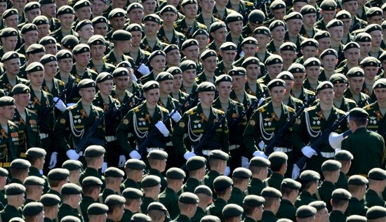 Final rehearsal of military parade to mark 70th anniversary of Victory in 1941-1945 Great Patriotic War