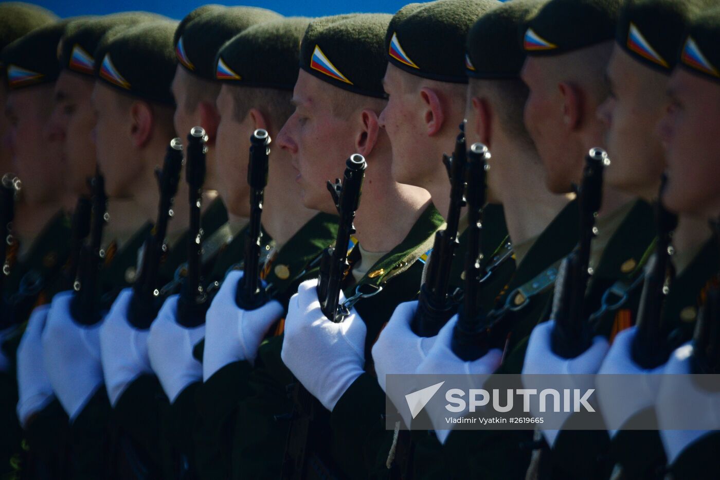 Final rehearsal of military parade to mark 70th anniversary of Victory in 1941-1945 Great Patriotic War