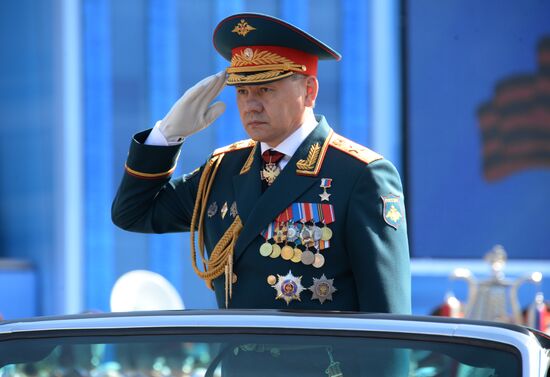 Final rehearsal of military parade to mark 70th anniversary of Victory in 1941-1945 Great Patriotic War