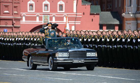 Final rehearsal of military parade to mark 70th anniversary of Victory in 1941-1945 Great Patriotic War