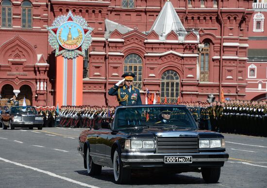 Final rehearsal of military parade to mark 70th anniversary of Victory in 1941-1945 Great Patriotic War