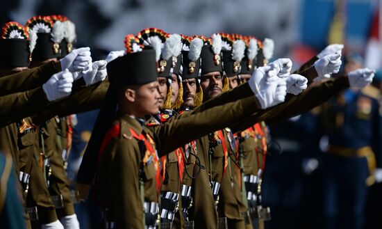 Final rehearsal of military parade to mark 70th anniversary of Victory in 1941-1945 Great Patriotic War