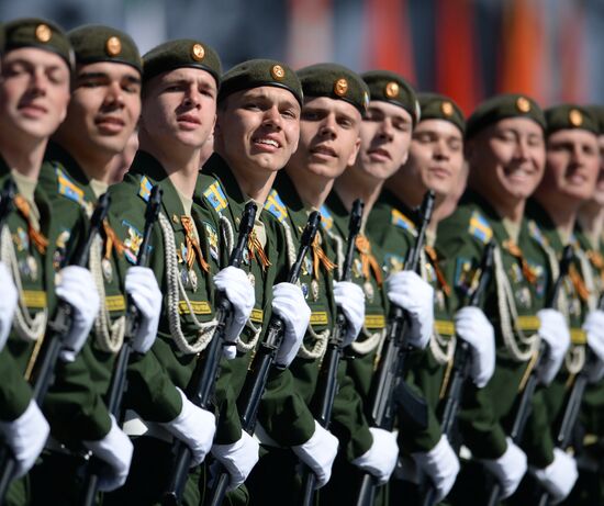 Final rehearsal of military parade to mark 70th anniversary of Victory in 1941-1945 Great Patriotic War