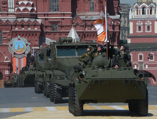 Final rehearsal of military parade to mark 70th anniversary of Victory in 1941-1945 Great Patriotic War