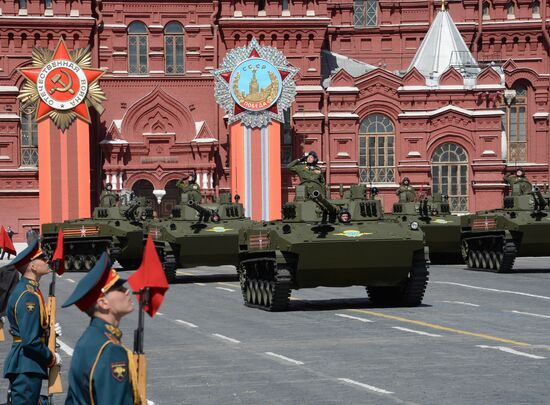 Final rehearsal of military parade to mark 70th anniversary of Victory in 1941-1945 Great Patriotic War